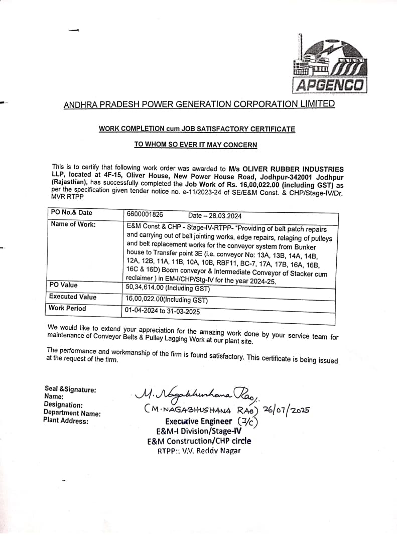 Job Completion Certificate 